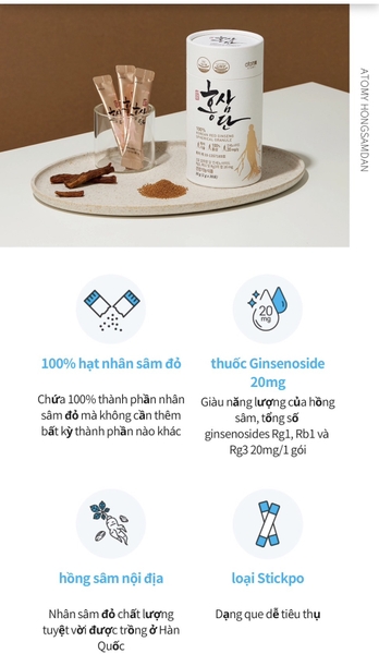 Nhân sâm đỏ ATOMY Hàn Quốc - ATOMY Korea red Ginseng Spherical Granule ...