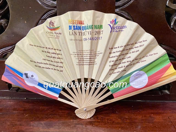 Quạt giấy tặng sự kiện Festival di sản Quảng Nam MS 20010