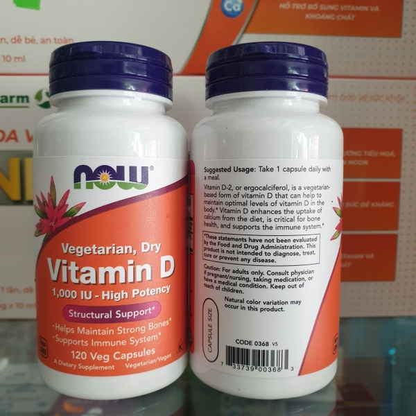 [DATE 07/2023] VEGAN - Viên bổ sung Vitamin D2 1000IU dành cho người ăn CHAY