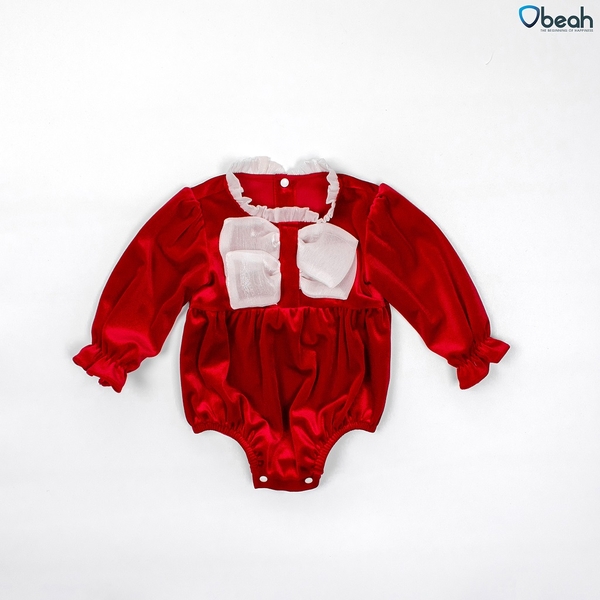 Bodysuit nhung đỏ kèm bao chân