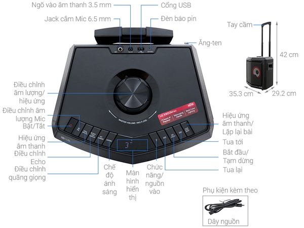 Loa kéo karaoke LG RL2 50W