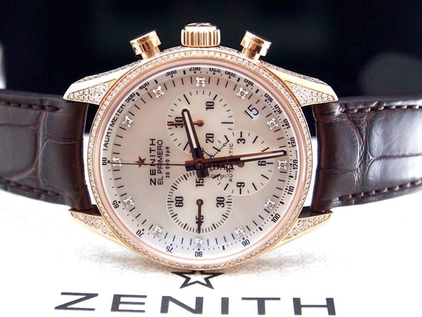 Đồng Hồ Zenith El Primero Chronograph 18k Rose Gold Full Diamond