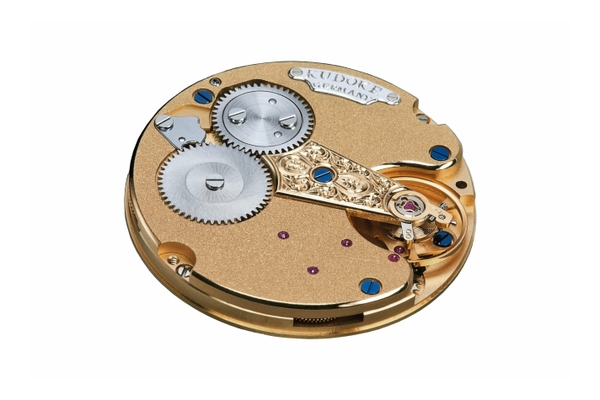 Đồng hồ đeo tay KUDOKE 1, máy lên dây cót tay cơ bản, mặt số màu bạc, vỏ vàng hồng 18k, size 39mm, dây da tổng hợp size M, hàng mới 100%