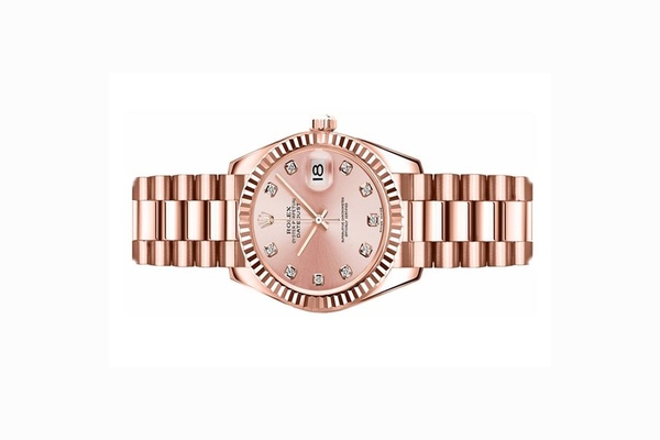 Đồng Hồ Rolex Lady Datejust 179175 Mặt Số Hồng Nạm Kim Cương