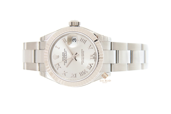 Đồng Hồ Rolex Lady Datejust 279174 Mặt Số Bạc Cọc Số La Mã Dây Đeo Oyster