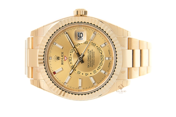 Đồng Hồ Rolex Sky-Dweller 326938 Mặt Số Vàng Champagne