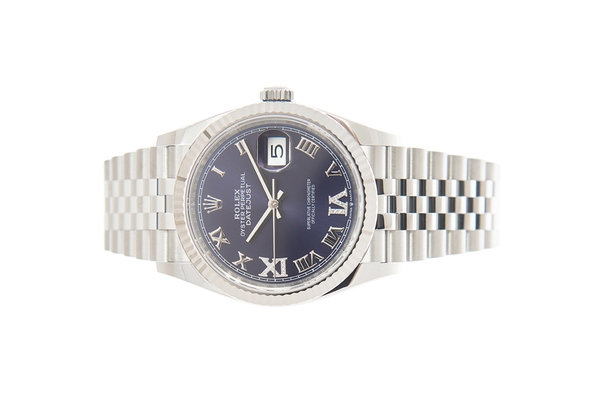 Đồng Hồ Rolex Datejust 36 126234 Mặt Số Tím Cọc Số La Mã