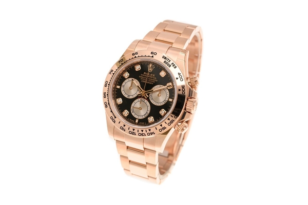 Đồng Hồ Rolex Cosmograph Daytona 126505 Mặt Số Đen Sáng Cọc Số Kim Cương