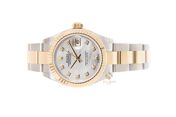 Đồng Hồ Rolex Lady-Datejust 28 279173 Mặt Vỏ Trai Trắng Dây Đeo Oyster