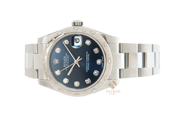 Đồng Hồ Rolex Lady-Datejust 178344 Mặt Số Xanh Nạm Kim Cương Dây Đeo Oyster