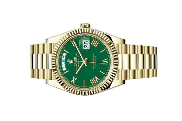 Đồng Hồ Rolex Day-Date 40 228238 Mặt Số Xanh Đậm