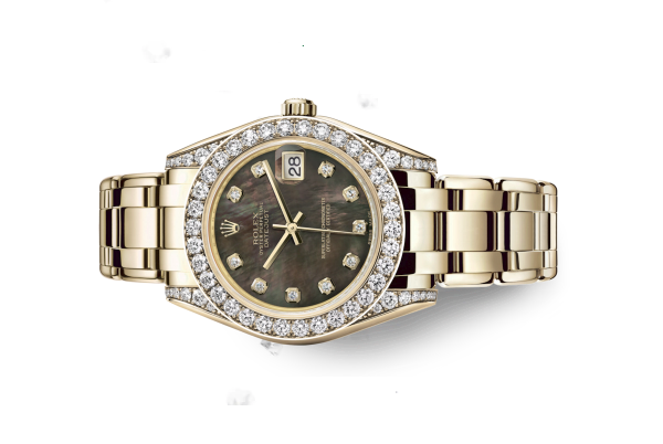 Đồng Hồ Rolex Pearlmaster 34 81158 Mặt Số Xà Cừ Tím