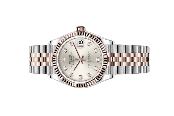 Đồng Hồ Rolex Datejust 31 278271 Mặt Số Bạc Nạm Kim Cương