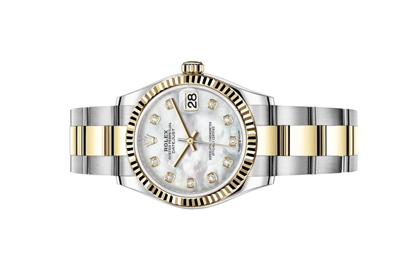 Đồng Hồ Rolex Datejust 31 278273 Mặt Vỏ Trai Trắng Dây Oyster