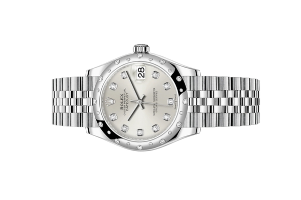 Đồng Hồ Rolex Datejust 31 278344RBR Mặt Số Bạc Cọc Số Nạm Kim Cương