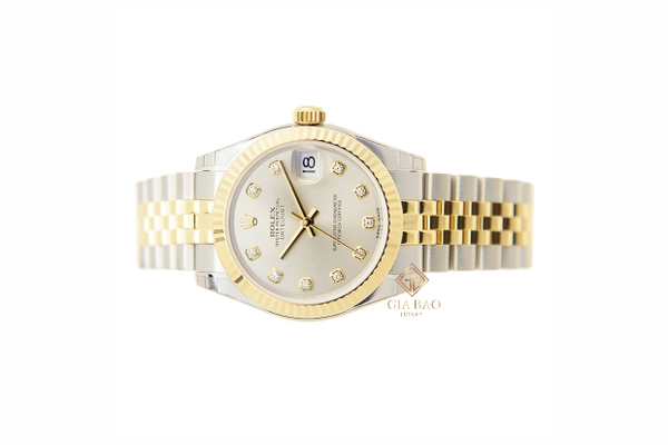 Đồng Hồ Rolex Datejust 31 178273 Mặt Số Bạc Cọc Số Kim Cương