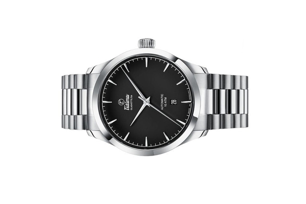 Đồng hồ đeo tay thương hiệu Tutima, dòng sản phẩm Flieger Aero Club, Ref no: 6105-52, mặt số màu đen, size 41mm, máy tự động, vỏ và dây đồng hồ bằng thép không gỉ, hàng mới 100%