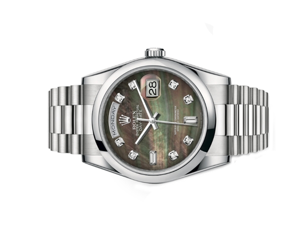 Đồng Hồ Rolex Day Date 36 118206 Mặt Số Xà Cừ Tím