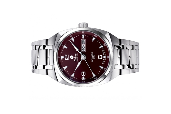 Đồng hồ đeo tay thương hiệu Tutima, dòng sản phẩm Saxon One M, Ref no: 6121-01, mặt số nâu hạt dẻ, size 40mm, máy tự động, vỏ và dây đồng hồ bằng thép không gỉ, hàng mới 100%