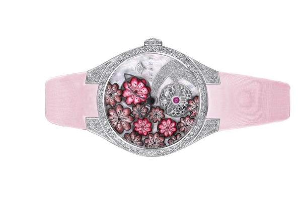 Đồng hồ Graff Floral 37mm Mặt Số Vỏ Trai Hồng