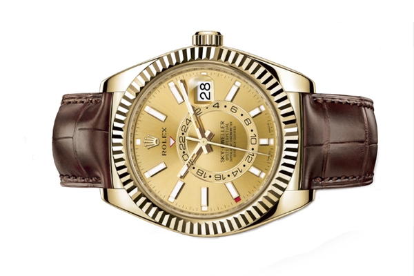 Đồng hồ Rolex Sky Dweller 326138 Mặt Vàng Champagne