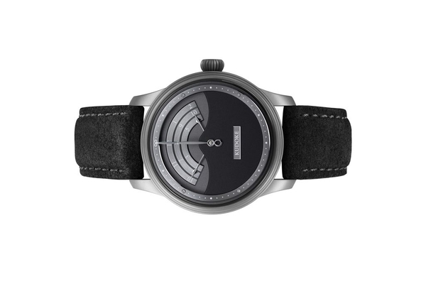 Đồng hồ đeo tay KUDOKE 3, máy lên dây cót tay cơ bản, mặt số Nocturne, vỏ thép không gỉ, size 39mm, dây da tổng hợp size M, hàng mới 100%