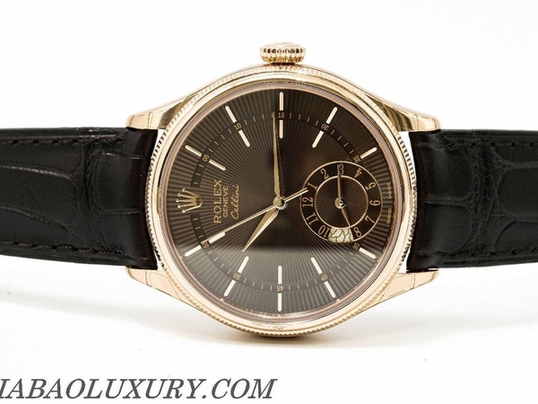 Đồng Hồ Rolex Cellini Dual Time 50525 Mặt Số Chocolate