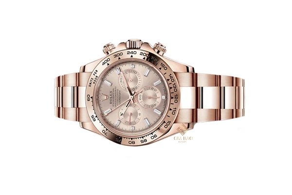 Đồng Hồ Rolex Cosmograph Daytona 116505 Mặt Số Sundust Cọc Số Kim Cương Baguette