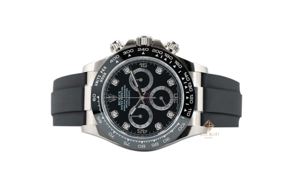 Đồng Hồ Rolex Cosmograph Daytona 116519LN Mặt Số Đen Nạm Kim Cương