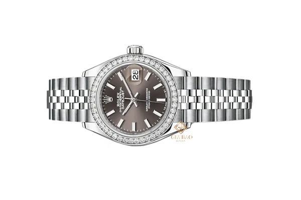 Đồng Hồ Rolex Lady Datejust 28 279384RBR Mặt Số Xám Cọc Dạ Quang