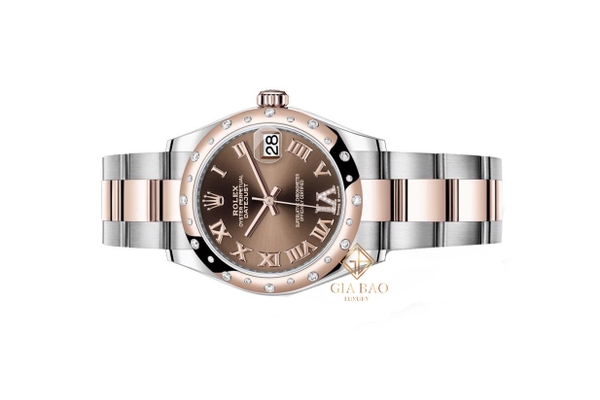 Đồng Hồ Rolex Datejust 31 278341RBR Mặt Số Chocolate Cọc Số La Mã Nạm Kim Cương Dây Đeo Oyster