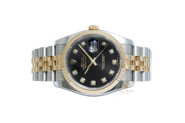 Đồng Hồ Rolex Datejust 36 116233 Mặt Số Đen Nạm Kim Cương