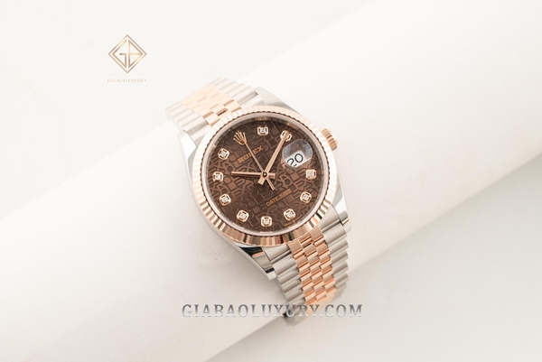 Đồng Hồ Rolex Datejust 36 126231 Mặt Số Vi Tính Chocolate