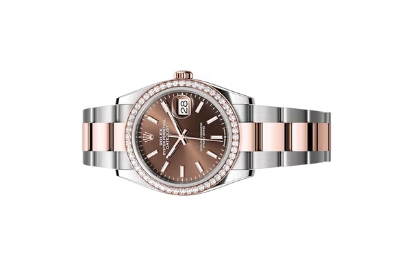 Đồng Hồ Rolex Datejust 36 126281RBR Mặt Số Chocolate Cọc Số Dạ Quang Dây Đeo Oyster