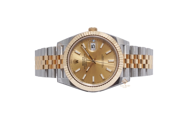 Đồng Hồ Rolex Datejust 41 126333 Mặt Số Vàng Champagne