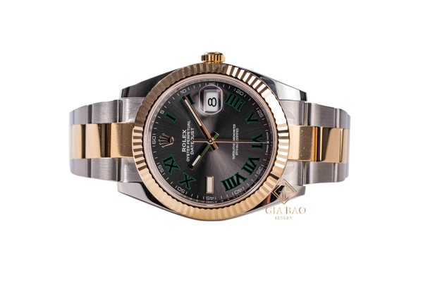 Đồng Hồ Rolex Datejust 41 126333 Mặt Số Wimbledon Cọc Số La Mã Dây Đeo Oyster