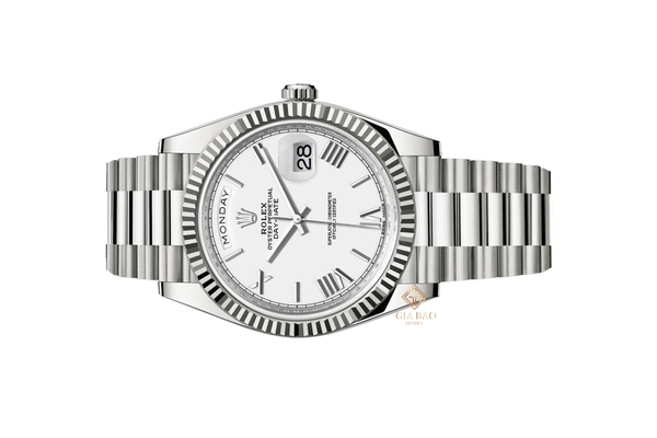 Đồng Hồ Rolex Day-Date 40 228239 Mặt Số Trắng