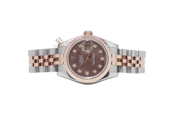 Đồng Hồ Rolex Lady-Datejust 179171 Mặt Số Xà Cừ Tím