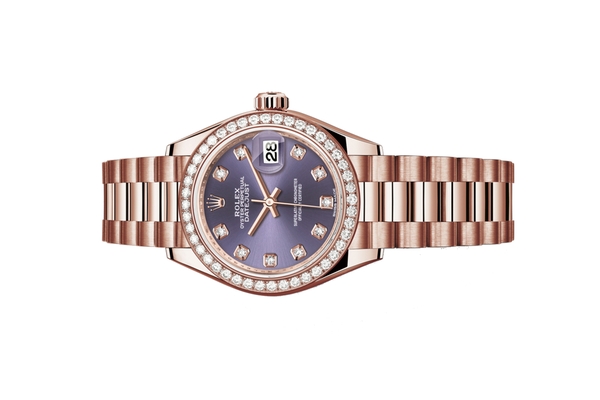 Đồng Hồ Rolex Lady-Datejust 279135RBR Mặt Số Tím Nạm Kim Cương