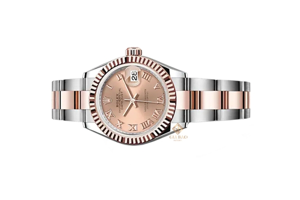 Đồng Hồ Rolex Lady-Datejust 279171 Mặt Số Hoa Hồng Cọc Số La Mã Dây Đeo Oyster