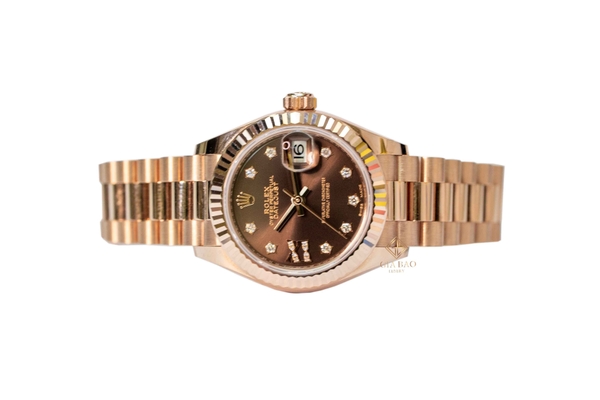 Đồng Hồ Rolex Lady-Datejust 279175 Mặt Số Chocolate Cọc Số Sao La Mã