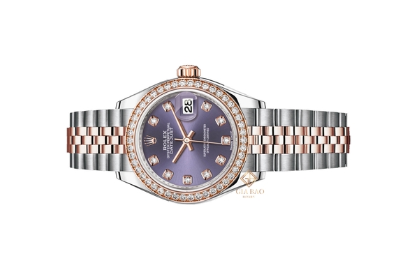 Đồng Hồ Rolex Lady-Datejust 279381RBR Mặt Số Tím Nạm Kim Cương