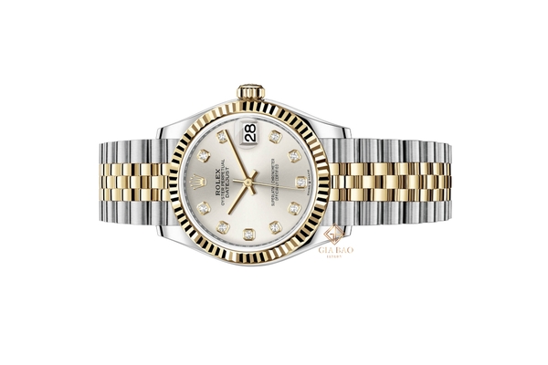 Đồng Hồ Rolex Lady Datejust 31 278273 Mặt Số Bạc Cọc Số Nạm Kim Cương (Like New)