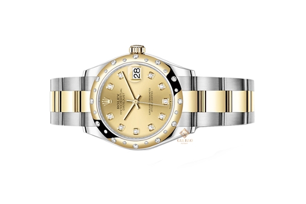 Đồng Hồ Rolex Lady Datejust 31 278343 Mặt Số Vàng Cọc Số Kim Cương Dây Đeo Oyster