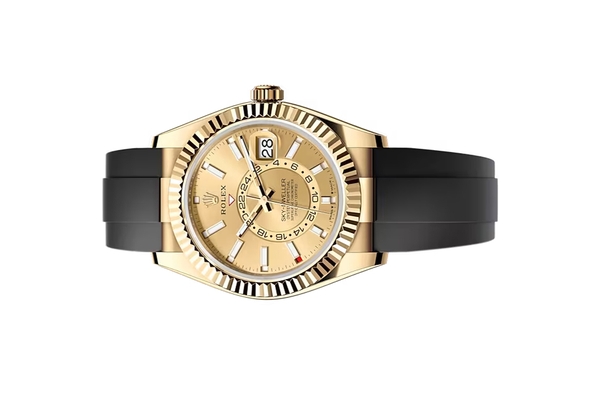 Đồng Hồ Rolex Sky Dweller 336238 Mặt Số Vàng Champagne