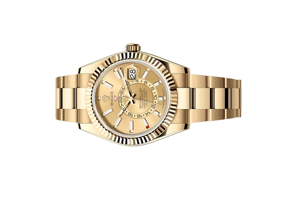 Đồng Hồ Rolex Sky Dweller 336938 Mặt Số Vàng Champagne