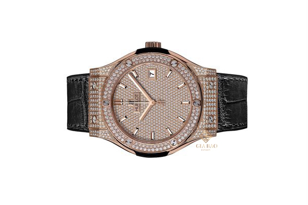 Đồng Hồ Hublot Classic Fusion King Gold Full Pave 33mm 581.OX.9010.LR.1704