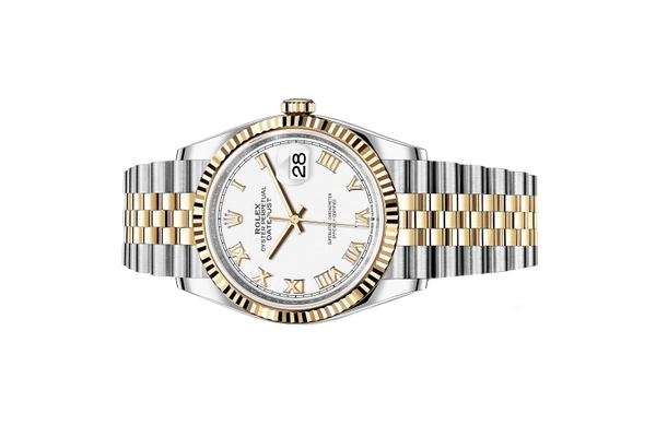 Đồng Hồ Rolex Datejust 36 126233 Mặt Số Trắng Cọc Số La Mã