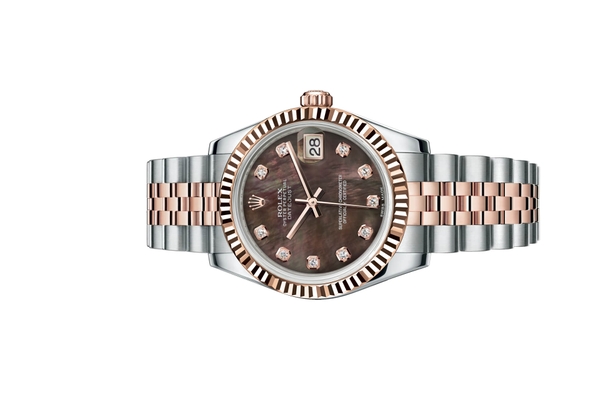 Đồng Hồ Rolex Lady Datejust 178271 Mặt Số Xà Cừ Tím Nạm Kim Cương