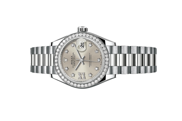 Đồng Hồ Rolex Lady-Datejust 279139RBR Mặt Số Bạc Cọc Số Sao La Mã